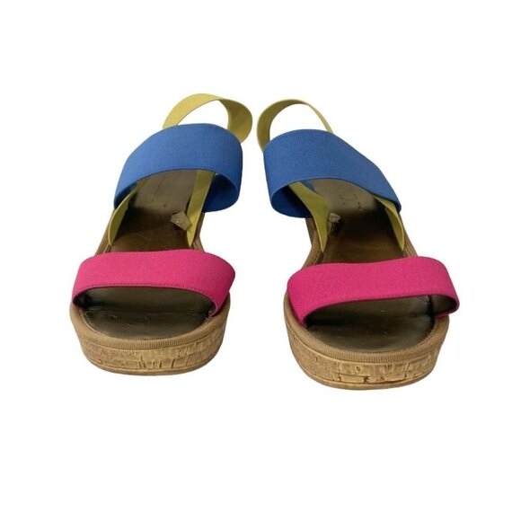 THE FLEXX COLORFUL OVERSTEP CICIAMITO WEDGE SANDALS - 9 - Picture 2 of 9